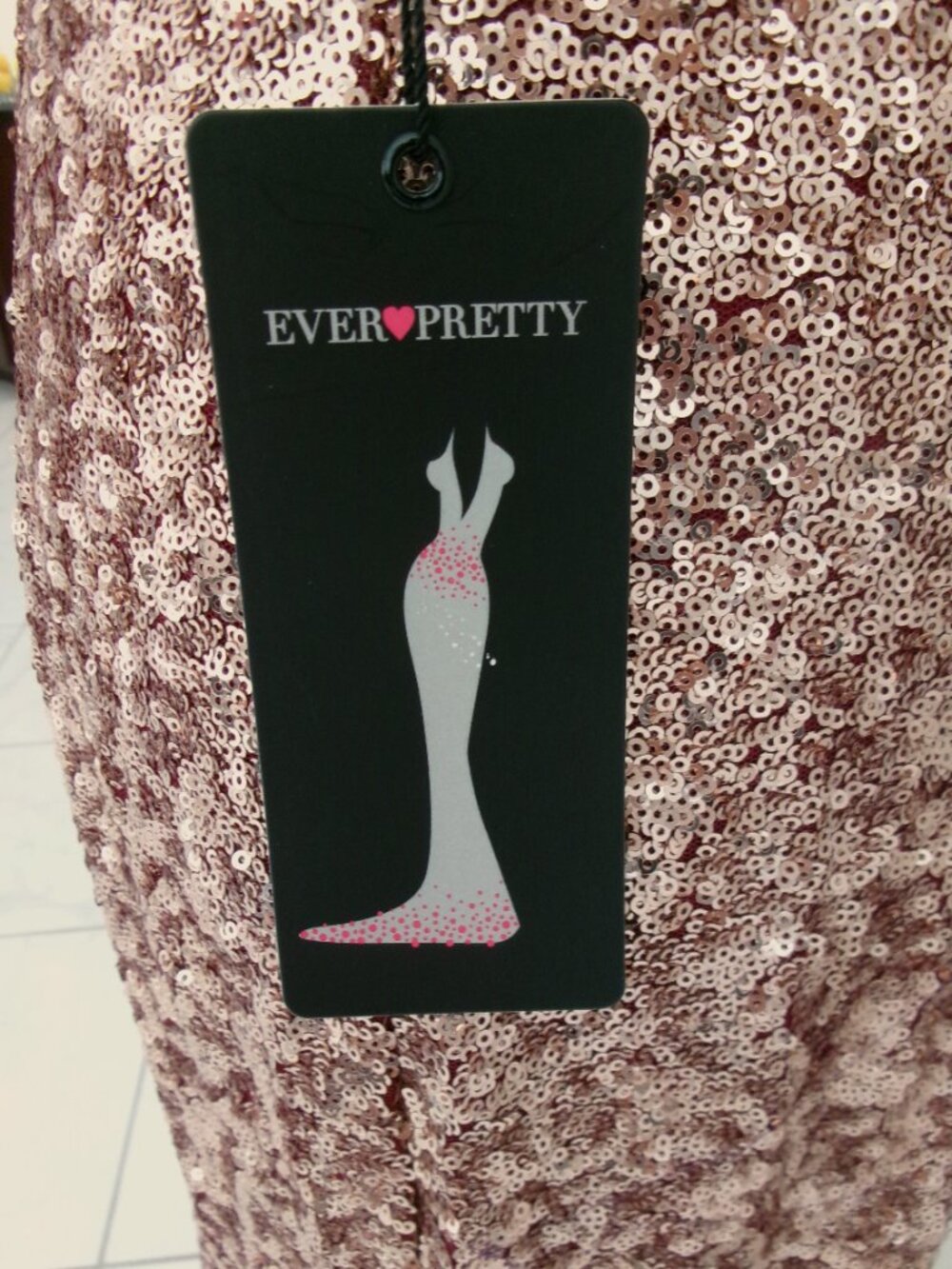 New Ever Pretty Sequin Mermaid Gown Formal Maxi Dress Gold Maroon Ombre M 6 8 10 - Picture 12 of 16